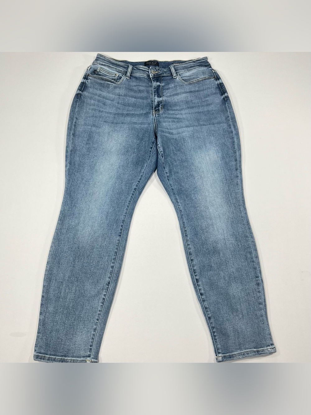 Judy Blue Boyfriend Fit Jeans Womens 16W Plus Size Light Wash Stretch Denim